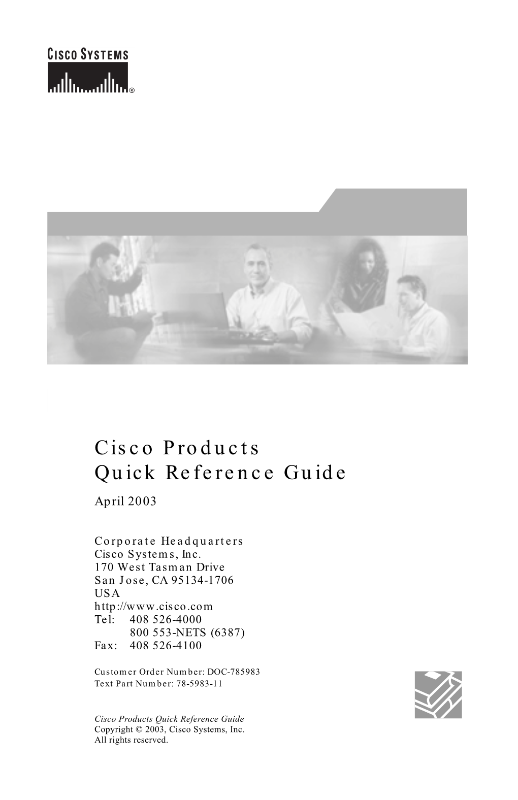 Cisco Products Quick Reference Guide April 2003