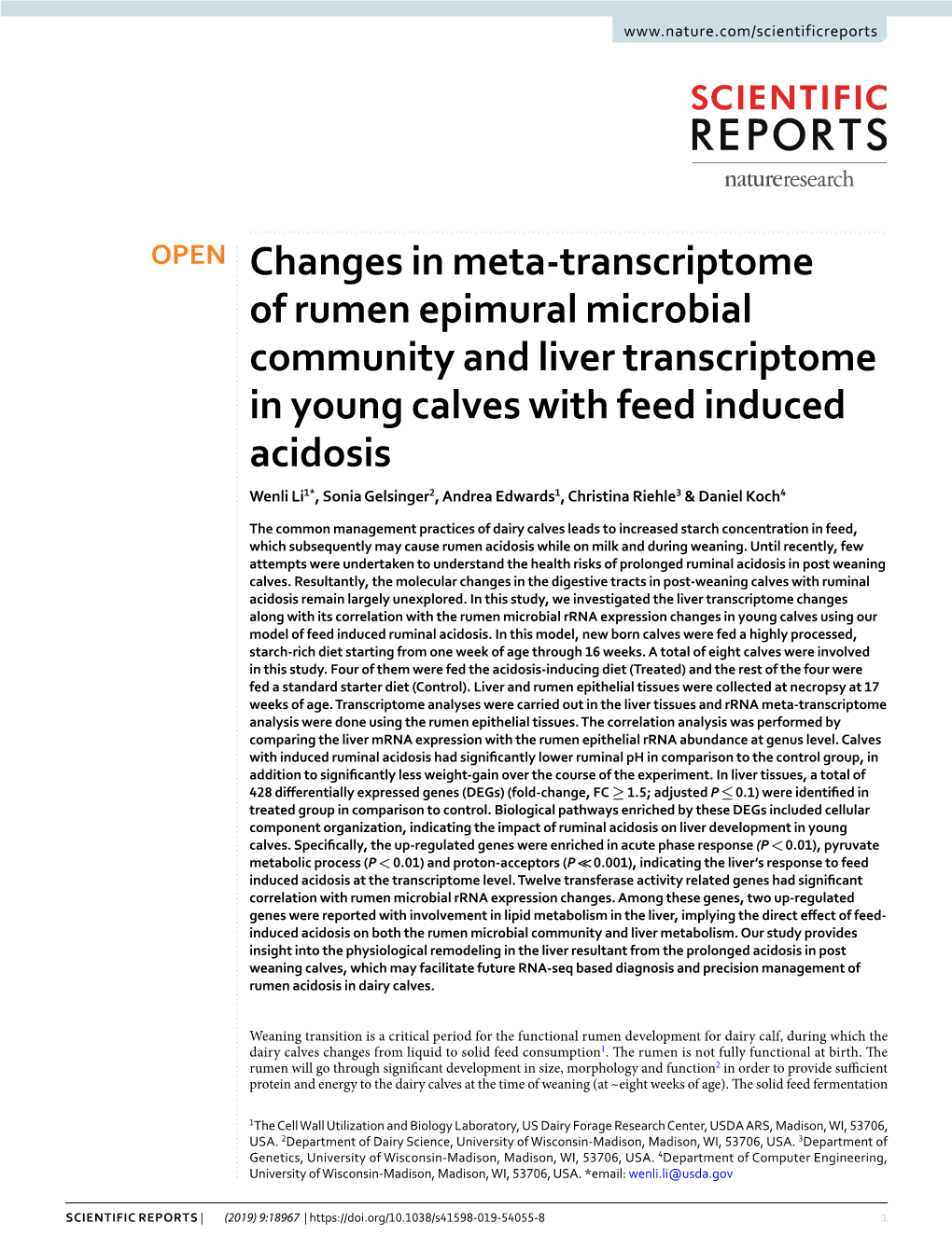 Changes in Meta-Transcriptome of Rumen Epimural Microbial