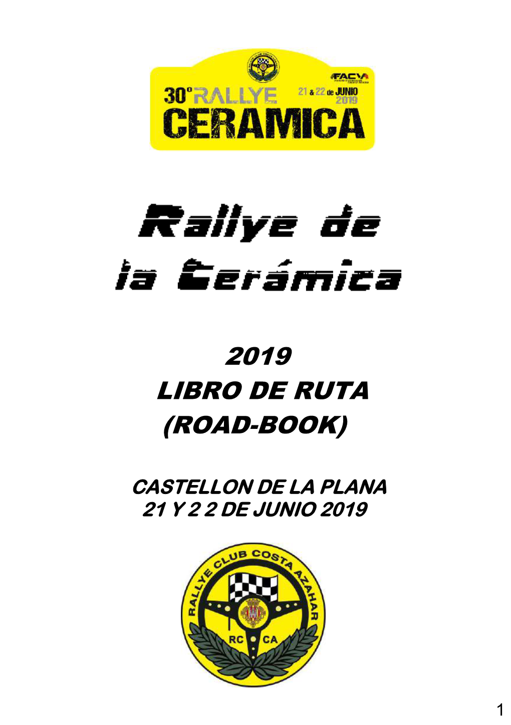 2019 Libro De Ruta (Road-Book)
