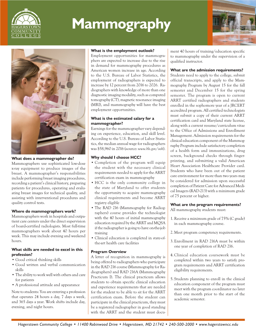 Mammography Fact Sheet