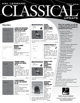 2016 Fall Classical Update