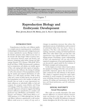 Reproduction Biology and Embryonic Development PAUL JIVOFF, ANSON H