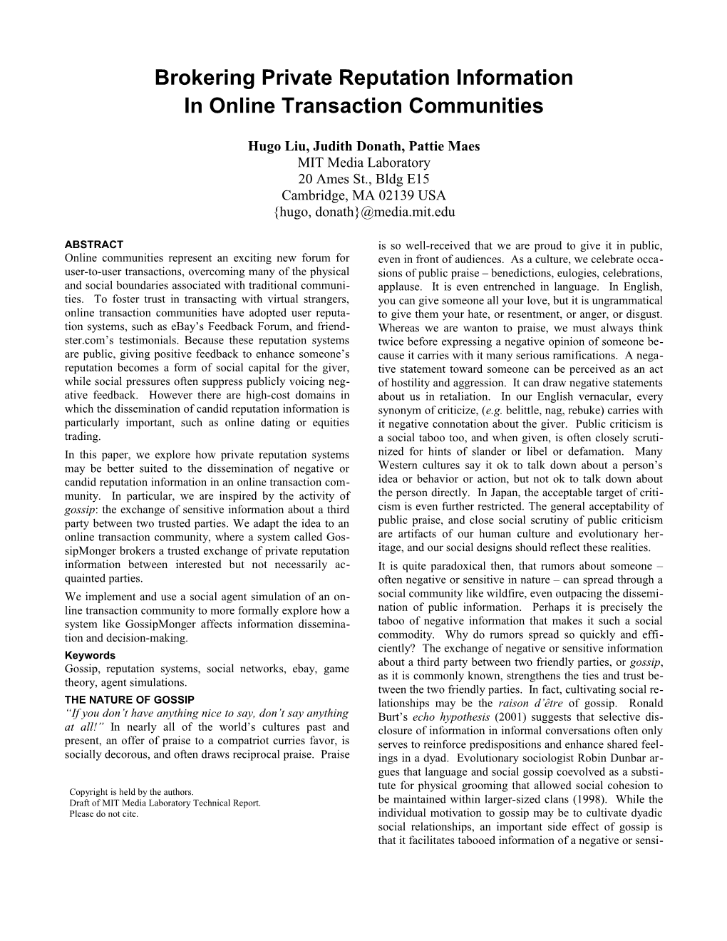 Visualizing the Affective Structure of a Text Document