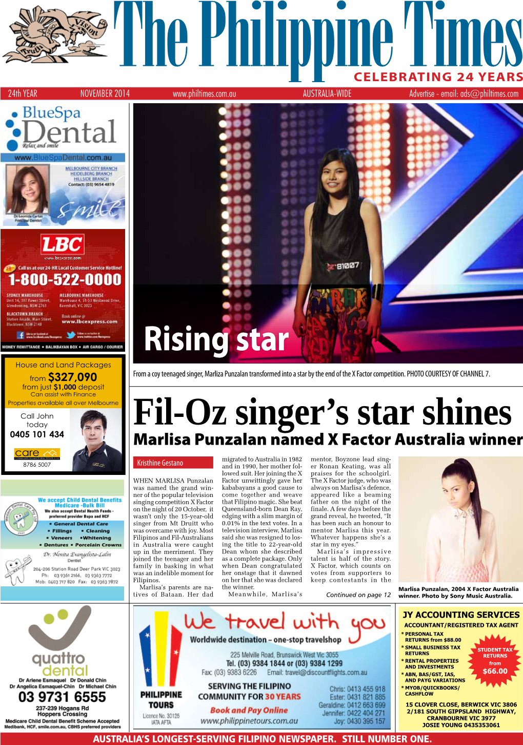 Fil-Oz Singer's Star Shines