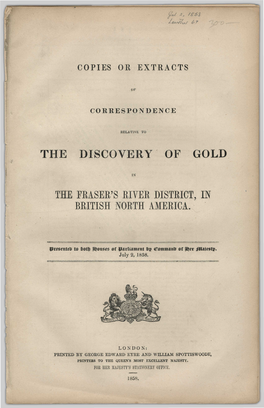The Discovery of Gold