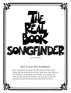 To Access the Real Book Songfinder