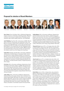 Presentation of Proposed Board Members