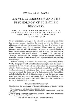 Bathybius Haeckelii and the Psychology of Scientific Discovery