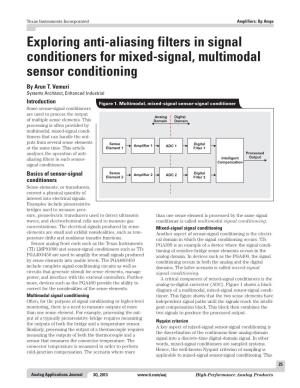 Exploring Anti-Aliasing Filters in Signal Conditioners for Mixed-Signal, Multimodal Sensor Conditioning by Arun T