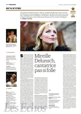Mireille Delunsch, Cantatrice Passifolle