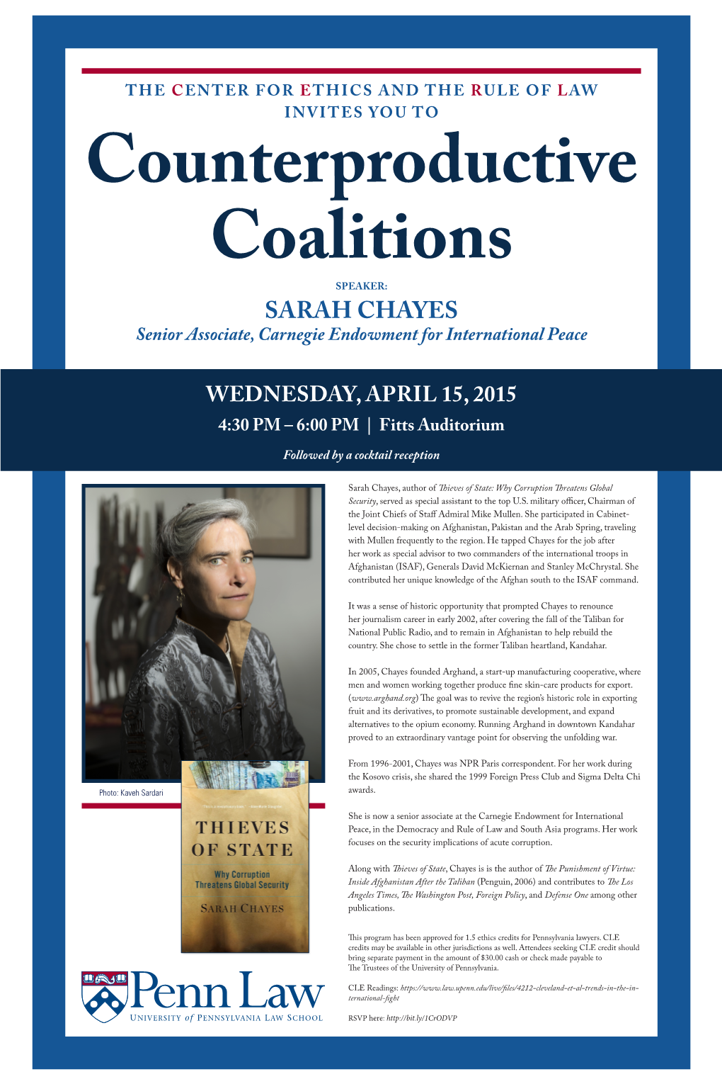 SARAH CHAYES Senior Associate, Carnegie Endowment for International Peace