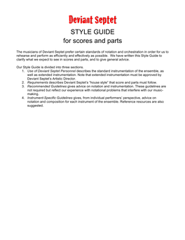 Our Style Guide Is Divided Into Three Sections