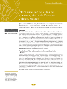 Resumen Vascular Flora of Villas De Cacoma