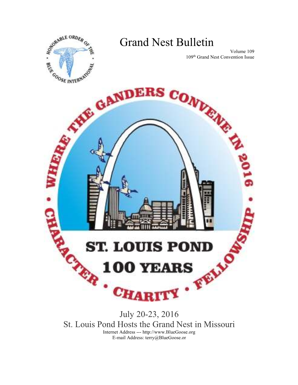 Grand Nest Bulletin Volume 109 109Th Grand Nest Convention Issue