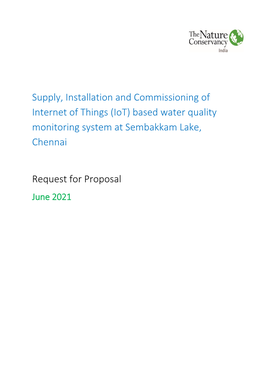 Request for Proposal for Development of Nature