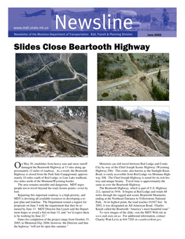 Slides Close Beartooth Highway