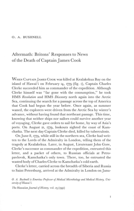 Britons' Responses to News of the Death of Captain James Cook