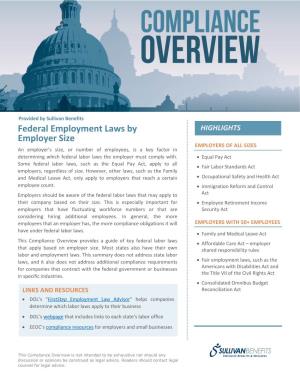 Federal Employment Laws by Employer Size