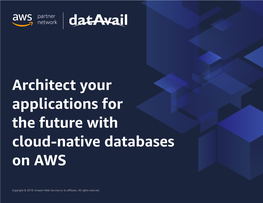 Architect Your Applications for the Future with Cloud-Native Databases on AWS