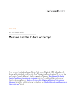 Muslims and the Future of Europe