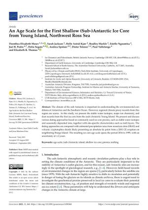 (Sub-)Antarctic Ice Core from Young Island, Northwest Ross Sea