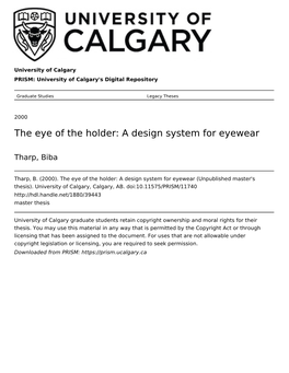 A Design System for Eyewear