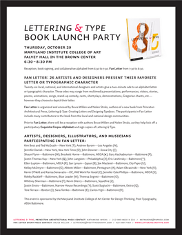 Lettering &Type Book Launch Party