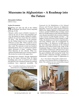 Museums in Afghanistan – a Roadmap Into the Future