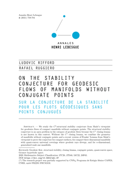 On the Stability Conjecture for Geodesic Flows of Manifolds Without