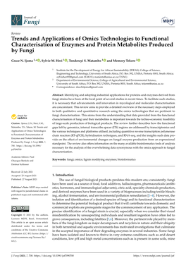 Trends and Applications of Omics Technologies to Functional Characterisation of Enzymes and Protein Metabolites Produced by Fungi
