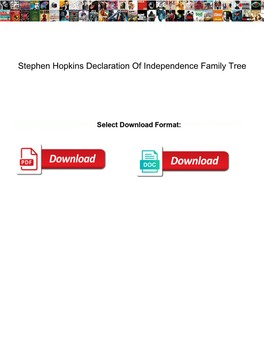 Stephen Hopkins Declaration of Independence Family Tree