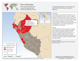 Peru: Earthquake IFRC Information Bulletin No