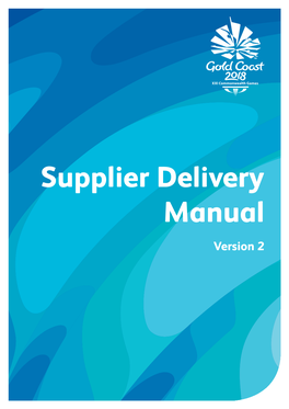 GC2018 Supplier Delivery Manual V2