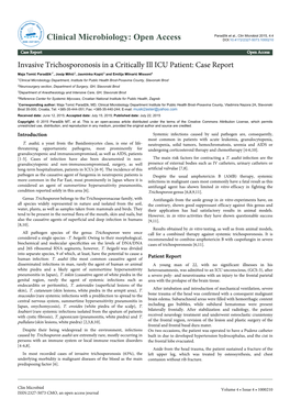 Invasive Trichosporonosis in a Critically Ill ICU Patient: Case Report