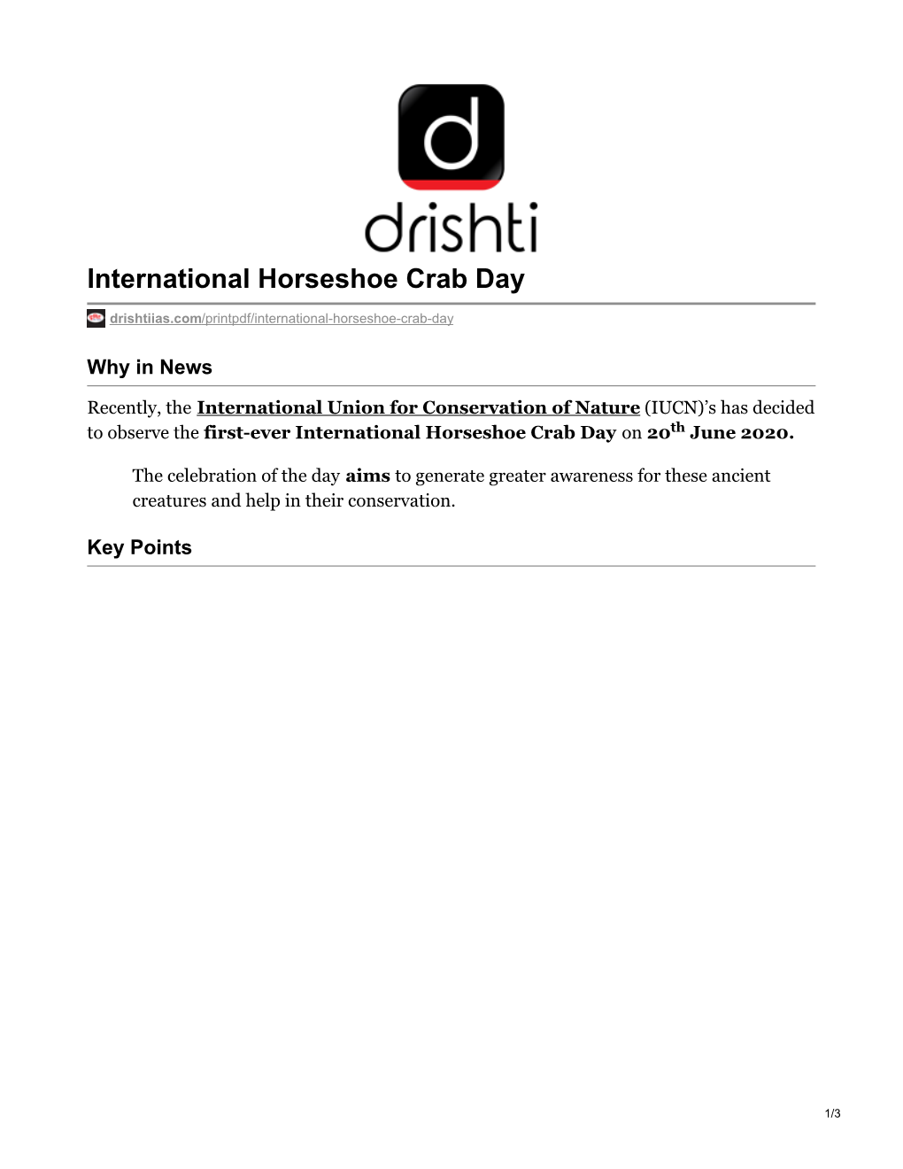 International Horseshoe Crab Day