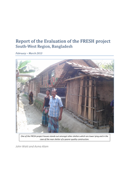 Report of the Evaluation of the FRESH Project South-West Region, Bangladesh