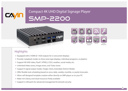 Compact 4K UHD Digital Signage Player