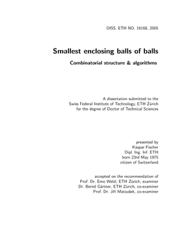 Smallest Enclosing Balls of Balls