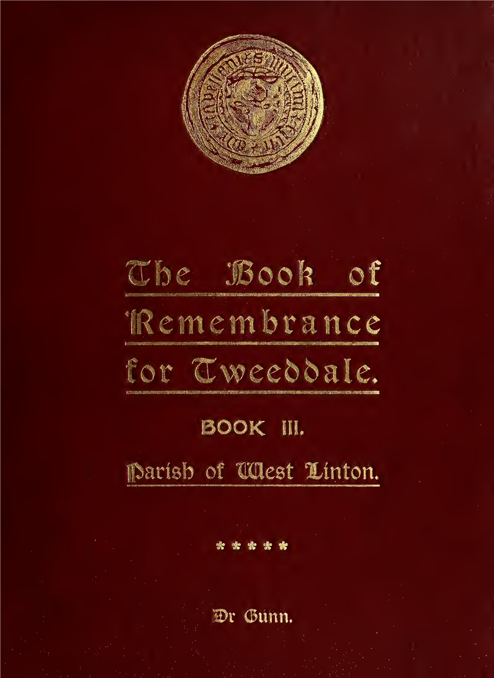 The Book of Remembrance for Tweeddale
