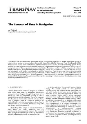 The Concept of Time in Navigation