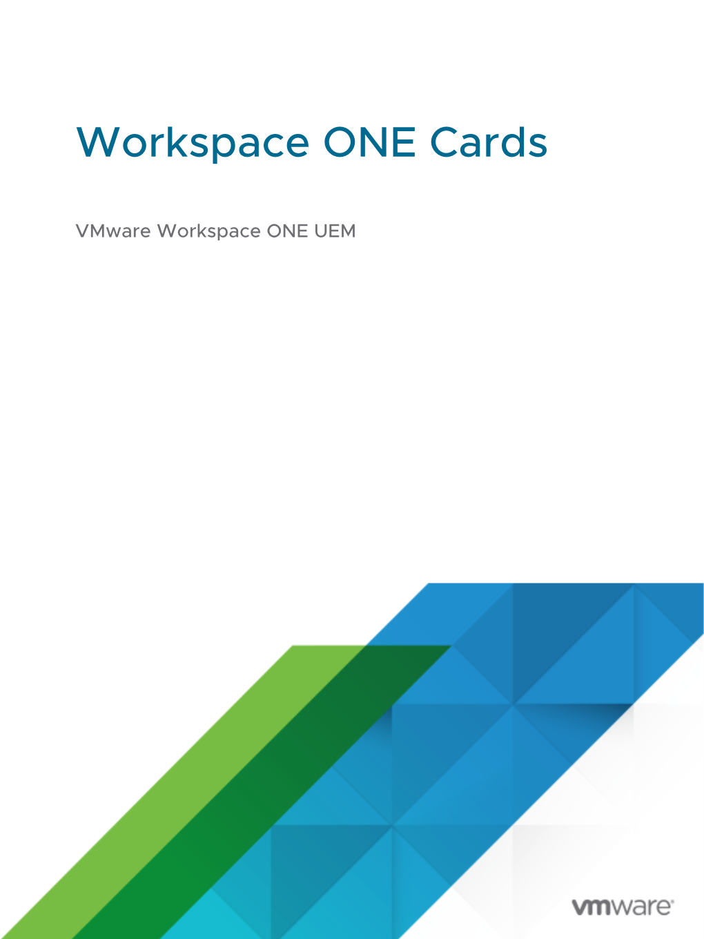 Workspace ONE Cards