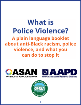 What Is Police Violence? Plain Language Toolkit