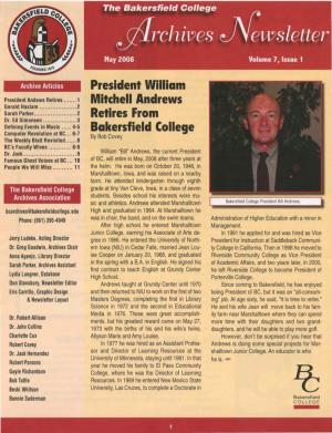 President William Mitchell Andrews Retires from Bakersfield College