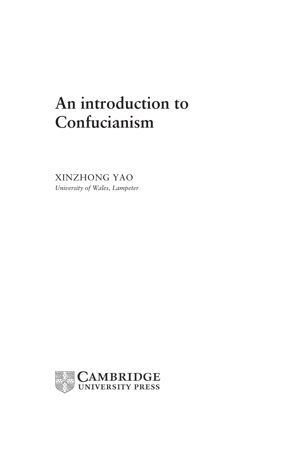 An Introduction to Confucianism