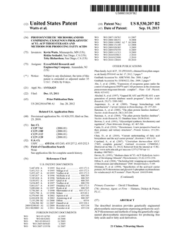 (12) United States Patent (10) Patent No.: US 8,530,207 B2 Watts Et Al