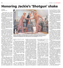 Honoring Jackie's 'Shotgun' Shake