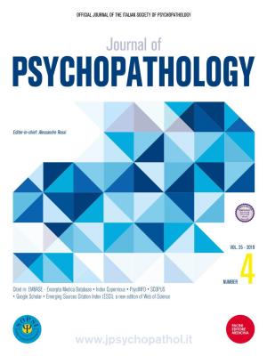 JOURNAL of PSYCHOPATHOLOGY Editorial 2019;25:179-182