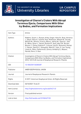 Investigation of Charon's Craters with Abrupt Terminus Ejecta, Comparisons with Other Icy Bodies, and Formation Implications