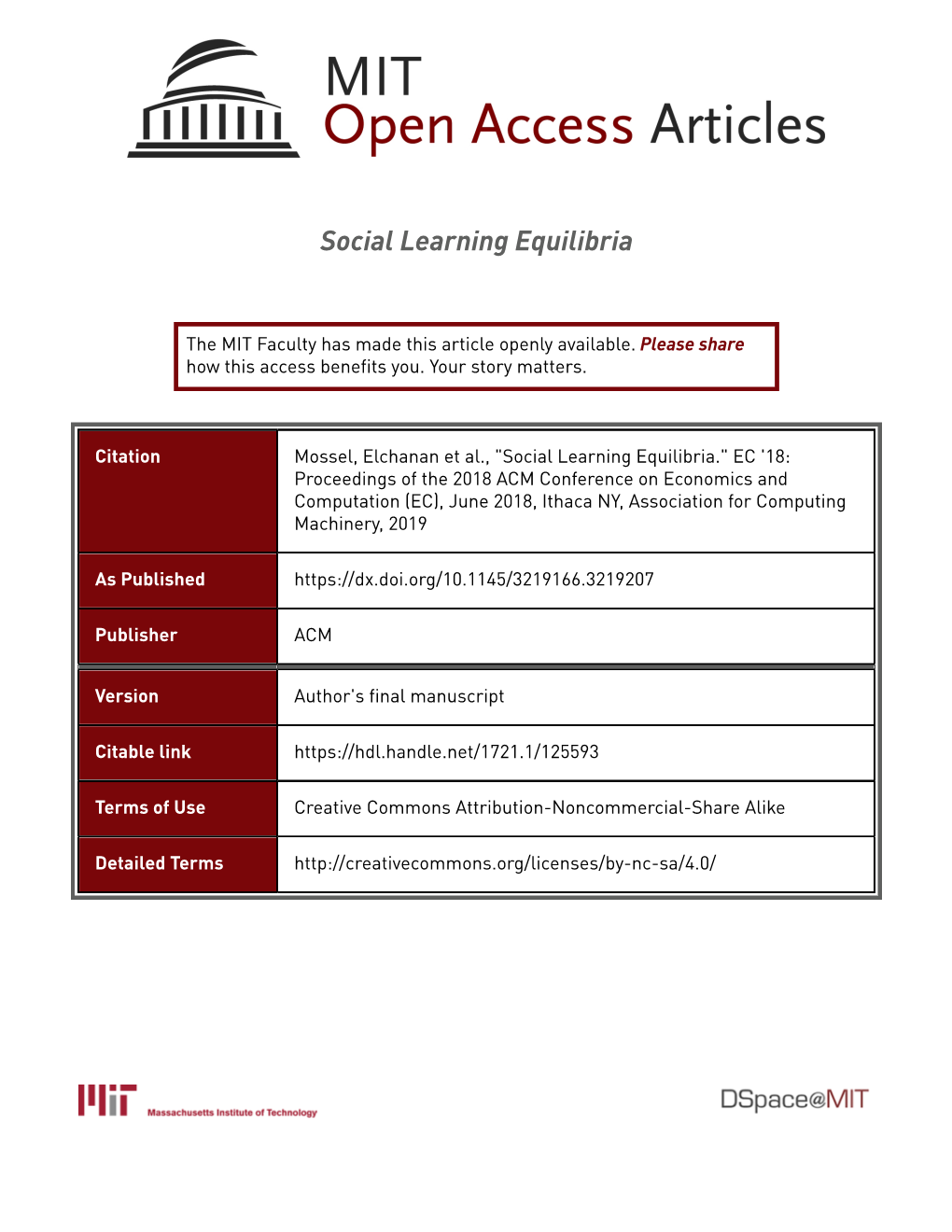 Social Learning Equilibria