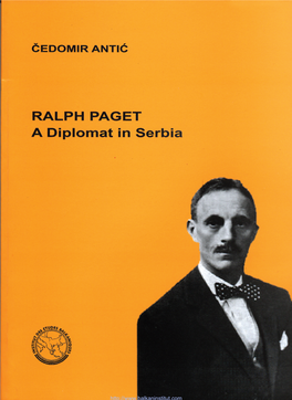 Čedomir Antić Ralph Paget: a Diplomat in Serbia